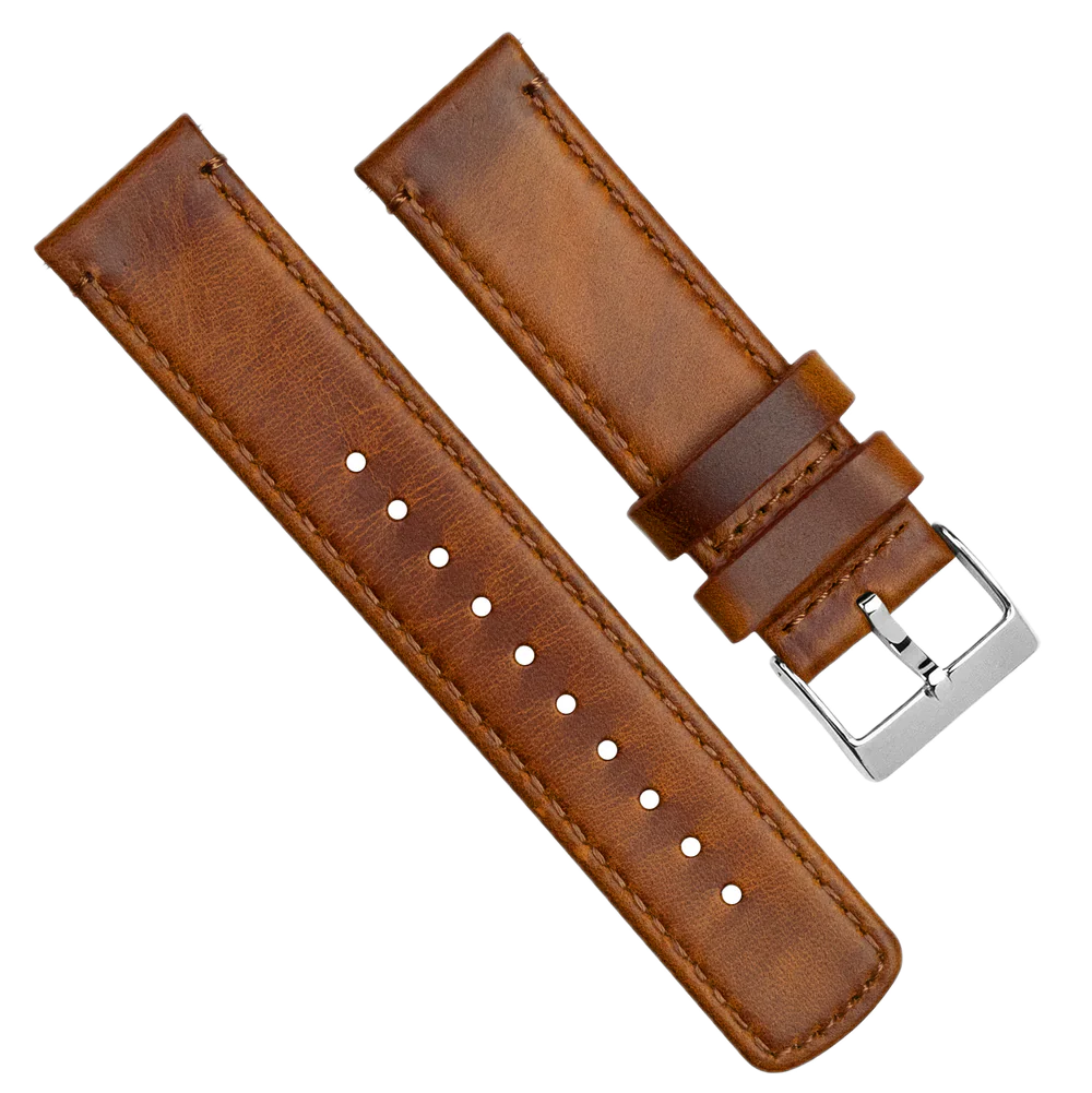Barton Watch Bands Weathered Brown Leather