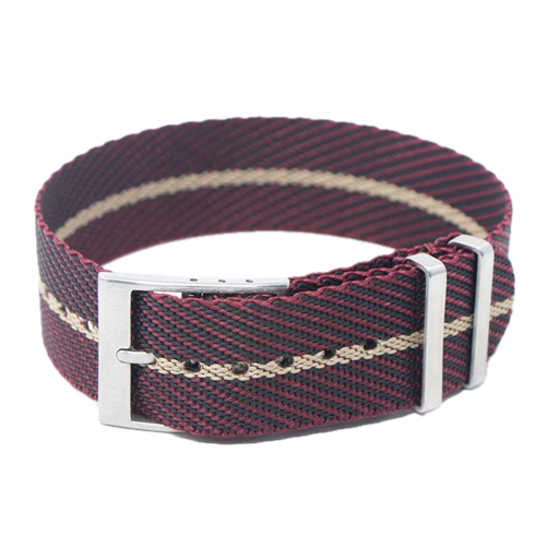Burgundy Woven Single Pass