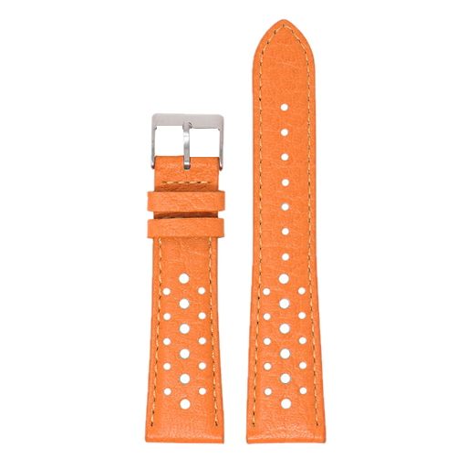 Orange Perforated Leather Rally