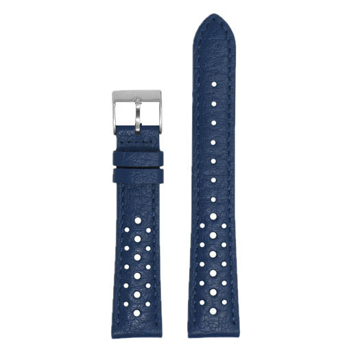 Navy Perforated Leather Rally