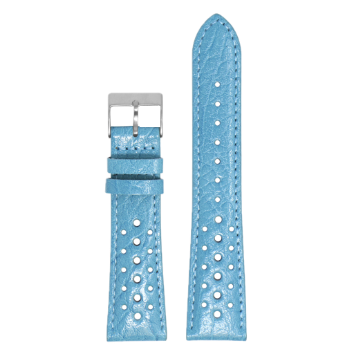 Light Blue Perforated Leather Rally
