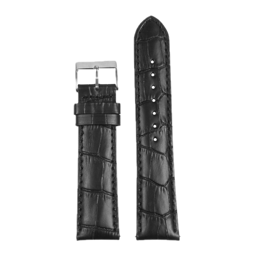 Black Crocodile Embossed