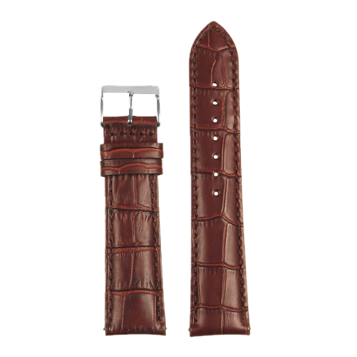 Dark Brown Crocodile Embossed