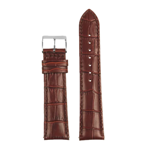 Dark Brown Crocodile Embossed