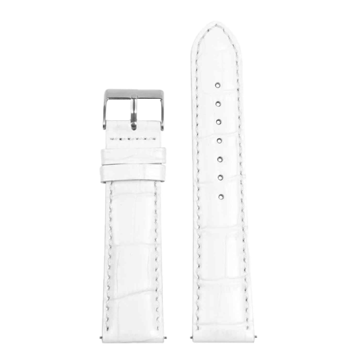 White Crocodile Embossed