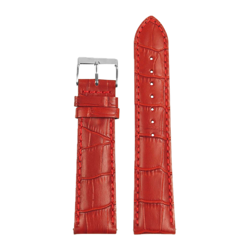 Red Crocodile Embossed