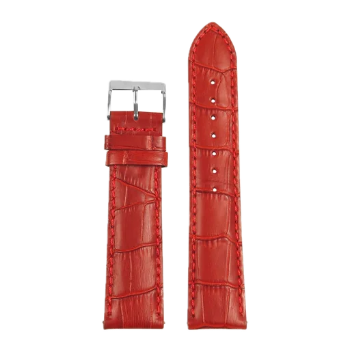 Red Crocodile Embossed