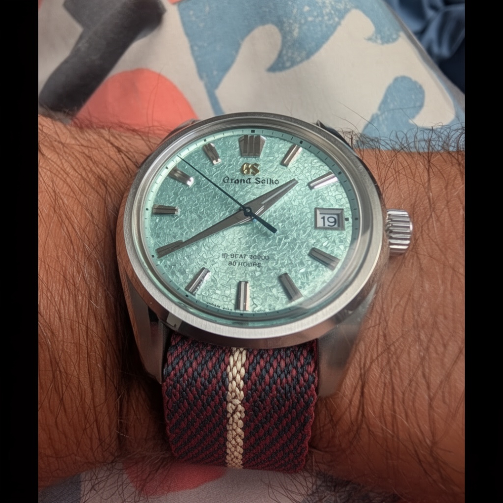 Grand Seiko SLGH021 Genbi Valley on Purple NATO