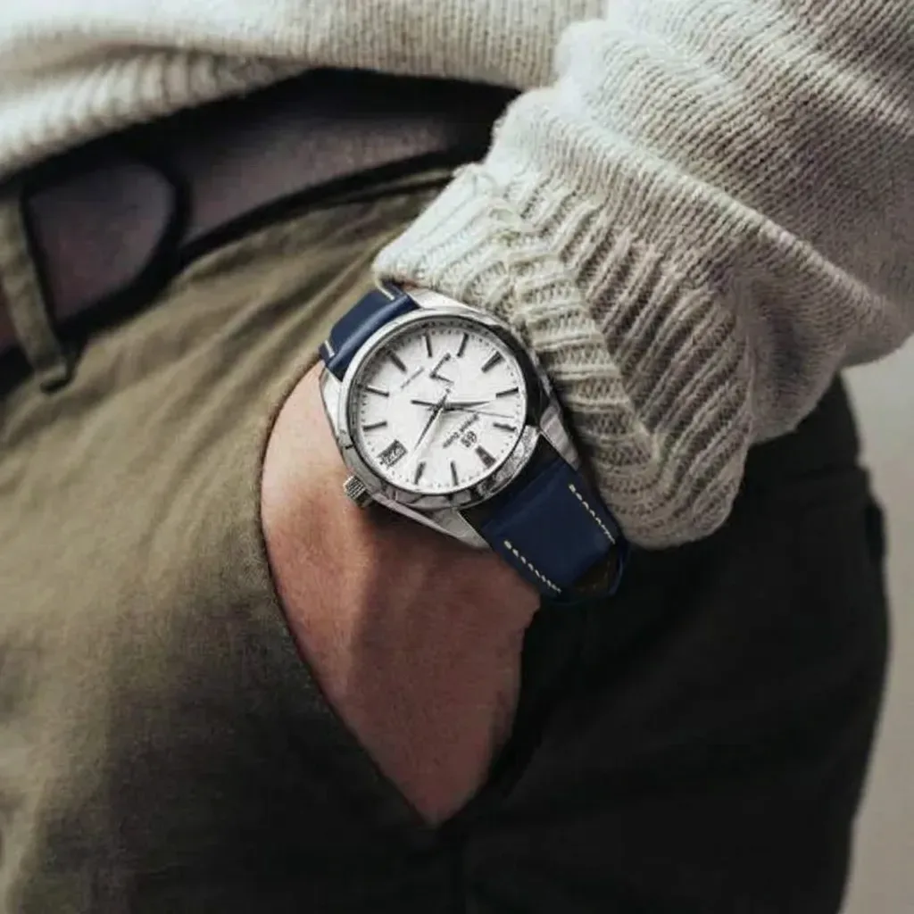 Grand Seiko SBGA211 on Brown Thinline Saffiano strap