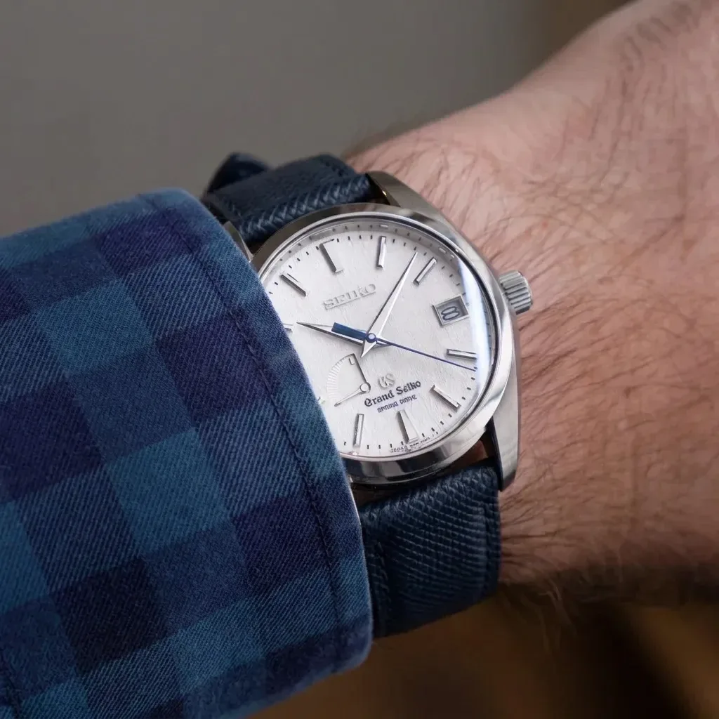Grand Seiko SBGA211 on Brown Thinline Saffiano strap