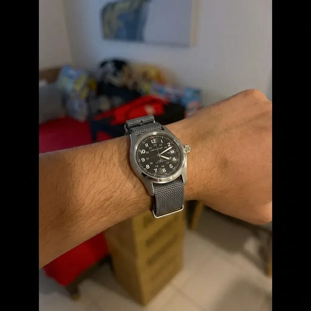 Hamilton Khaki Field on Matte Supreme - Slate strap