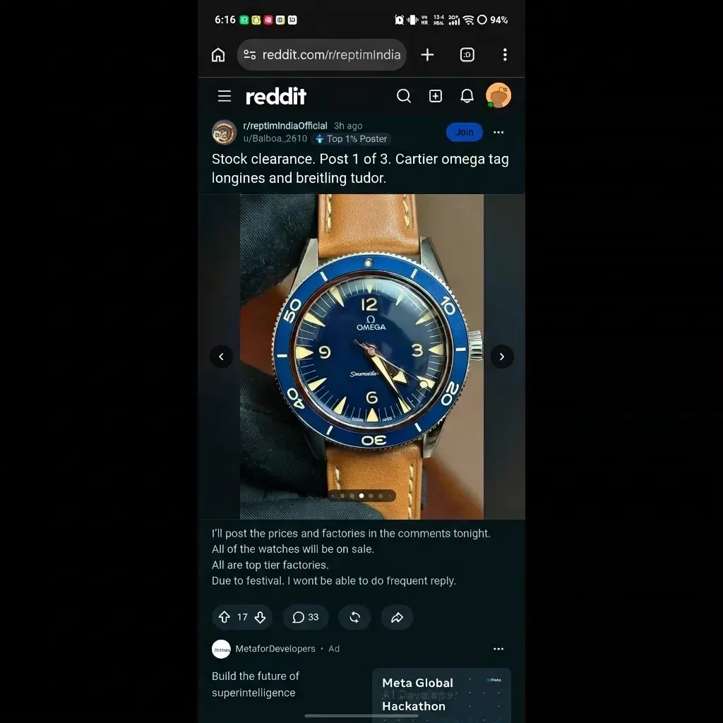 Omega Seamaster 300 on Vintage Padded Leather strap