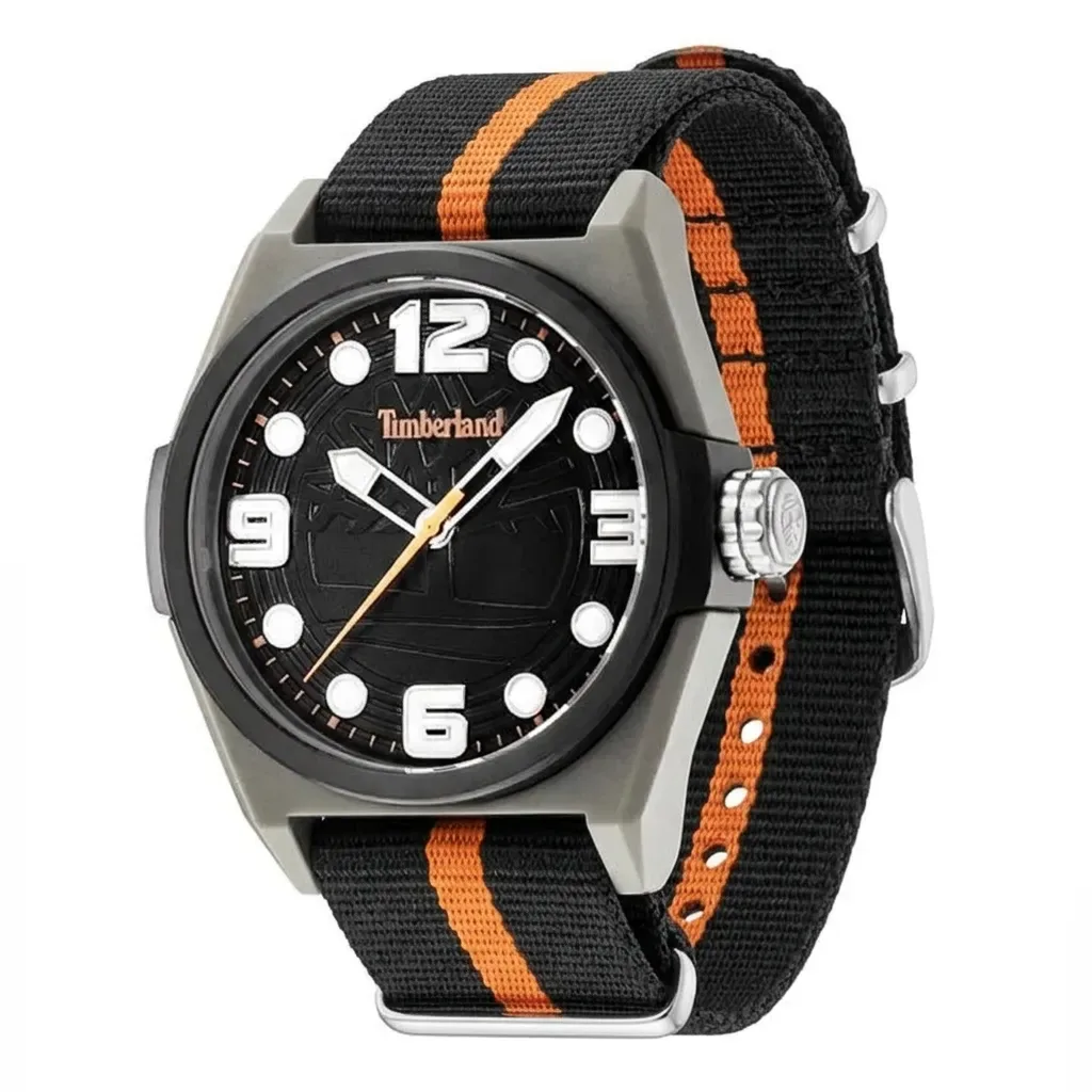 Timberland Timberland on Orange Pin Stripe Nylon strap