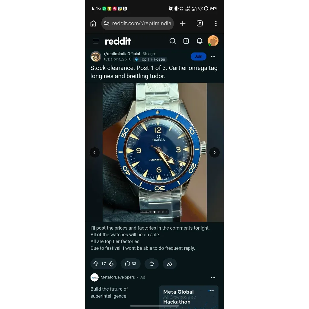 Omega Seamaster 300 original timepiece